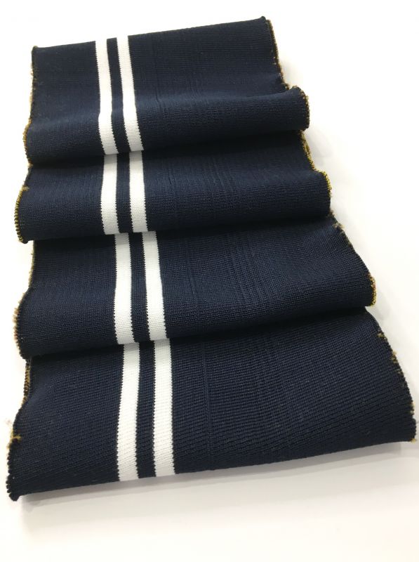 Довяз-манжет 13х120см синий 2 полоски белый полиэстр двойной Довяз-манжет 13х120см синий 2 полоски белый полиэстр двойной