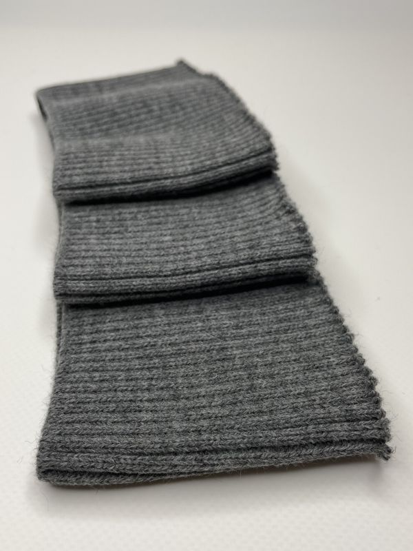 Довяз-манжет 8х95см серый меланж 2х2 акрил одинарный