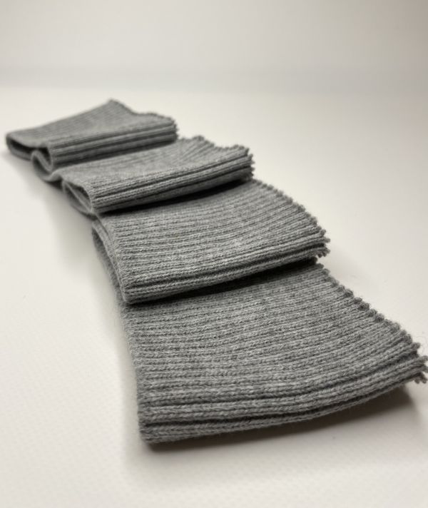 Довяз-манжет 8х95см светло-серый меланж 2х2 акрил одинарный