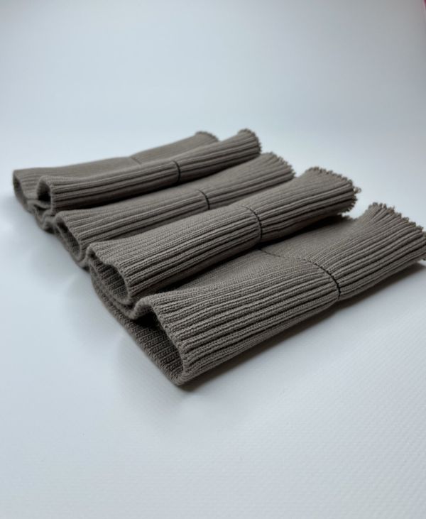 Дов'яз-манжет 16х80см бежево-пудровий 2x2 акрил подвійний