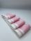 Довяз-манжет 8х100см розовый+2 полоски белый акрил+эластан одинарный