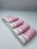 Довяз-манжет 8х100см розовый+2 полоски белый акрил+эластан одинарный