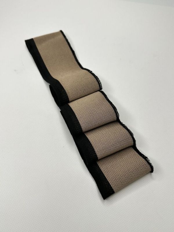 Довяз-манжетная резинка 7х90 см Имитация сетки бежевый+черный двусторонний одинарный